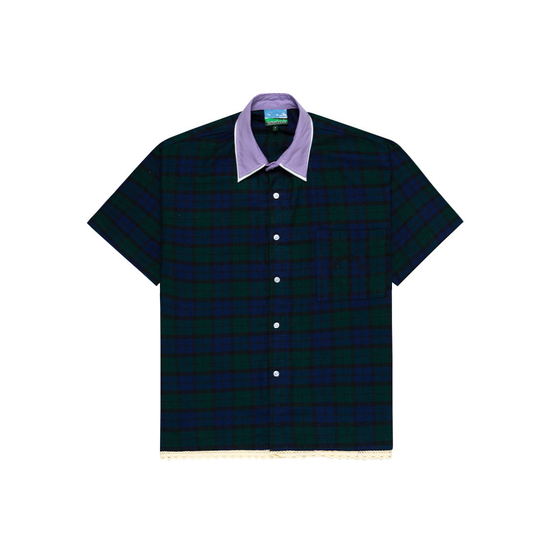 Contrast Shirt Plaid Green
