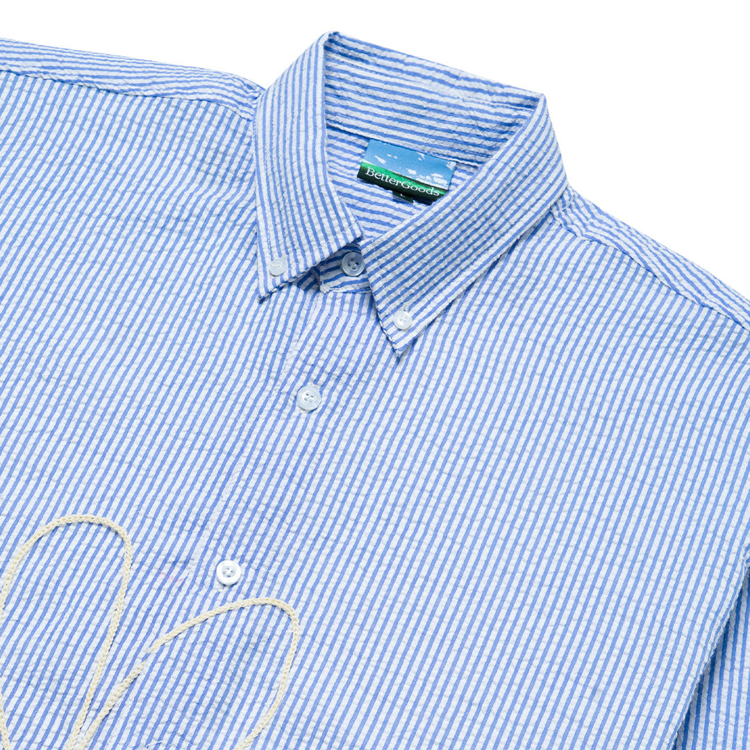 Floral Stripe Shirt White