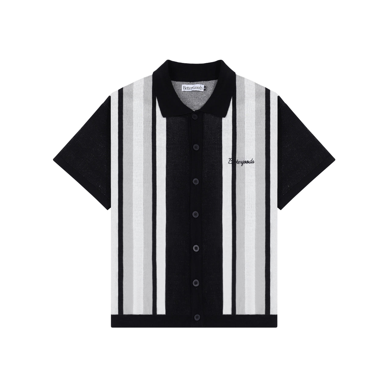 Better Goods - Stripe Knit Shirt Black