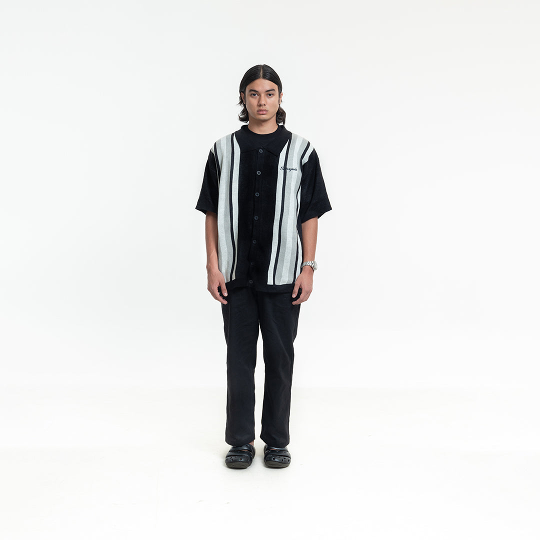 Better Goods - Stripe Knit Shirt Black