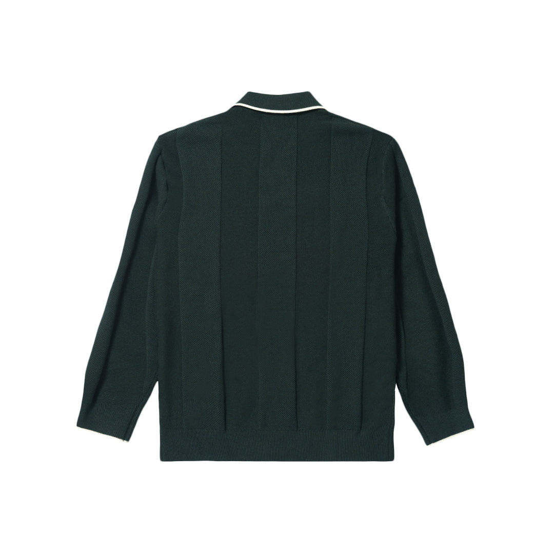 Classic Knitted Polo Shirt Green