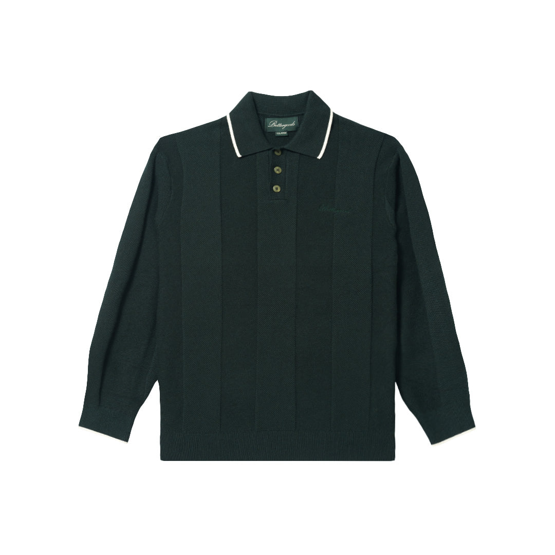 Classic Knitted Polo Shirt Green