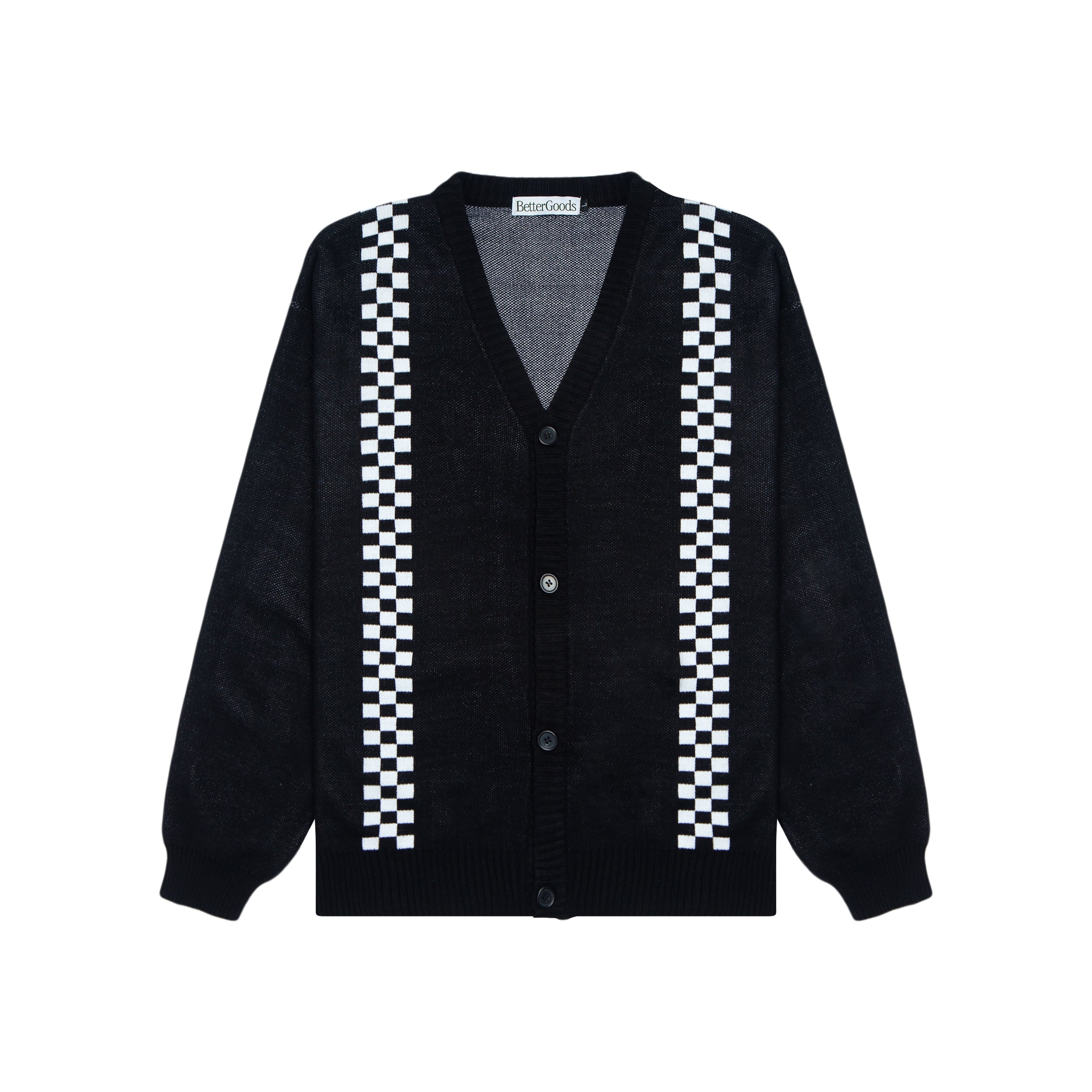 Two Tone Cardigan Black