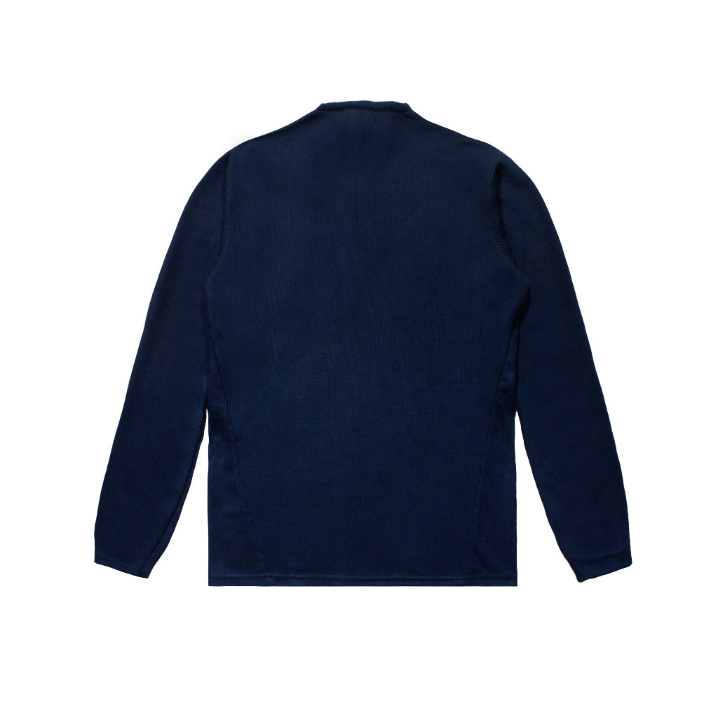 Henley Waffle Longsleeve Navy